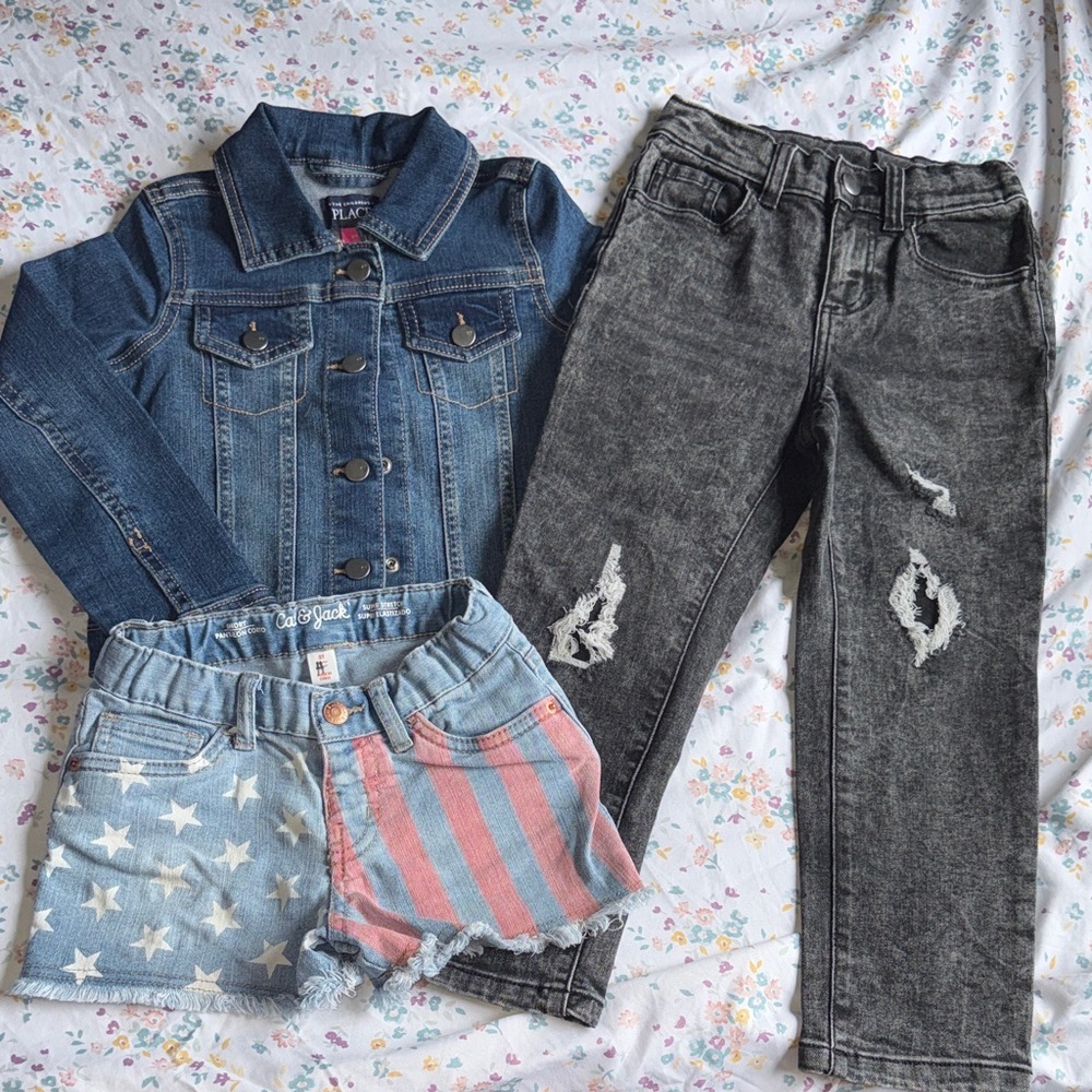 5T Girl’s Denim Bundle Set | 2 Items | SHORTS SOLD